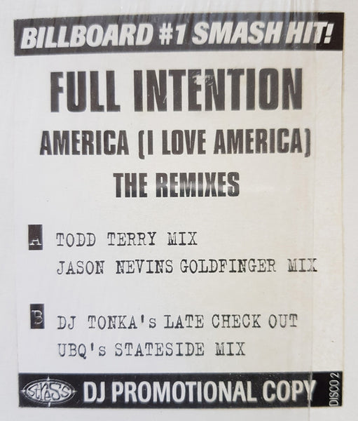 Full Intention : America (I Love America) The Remixes (12", Promo)