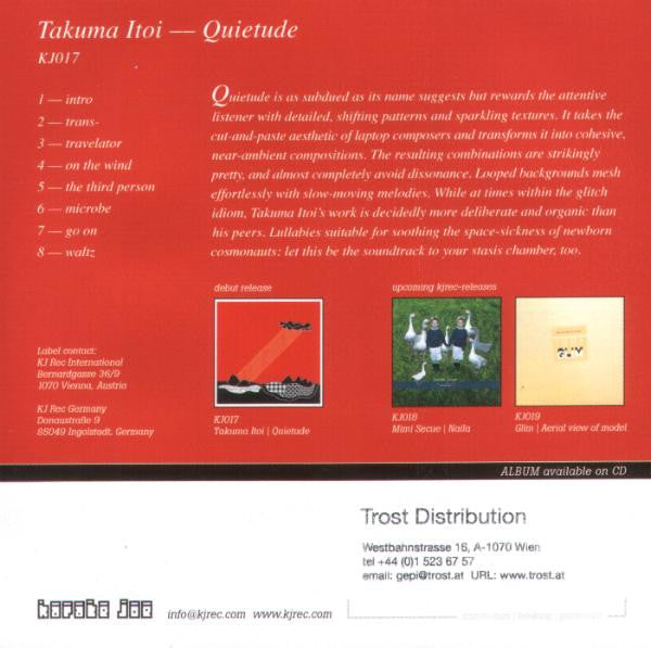 Takuma Itoi : Quietude (CD, Album)