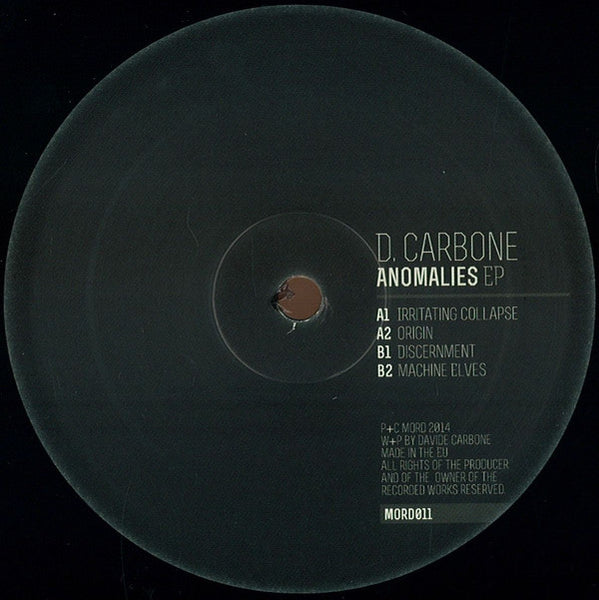 D. Carbone : Anomalies EP (12", EP)