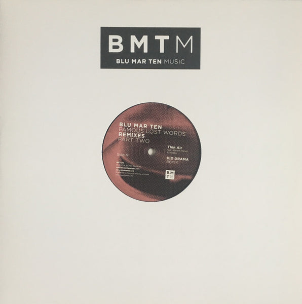 Blu Mar Ten : Famous Lost Words Remixes (Part Two) (12")