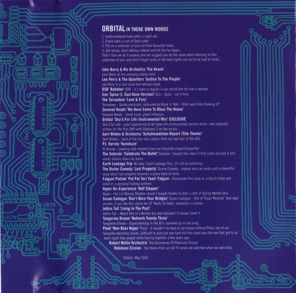 Orbital : Back To Mine (CD, Comp, Mixed)