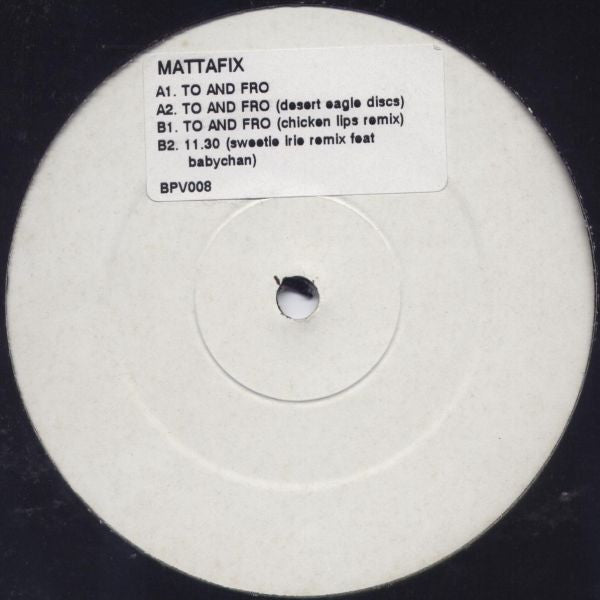 Mattafix : To And Fro (12", W/Lbl, Sti)