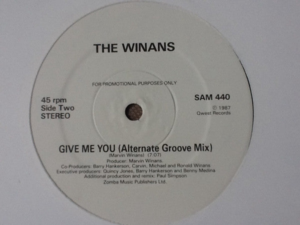 The Winans : Give Me You (12", Promo)