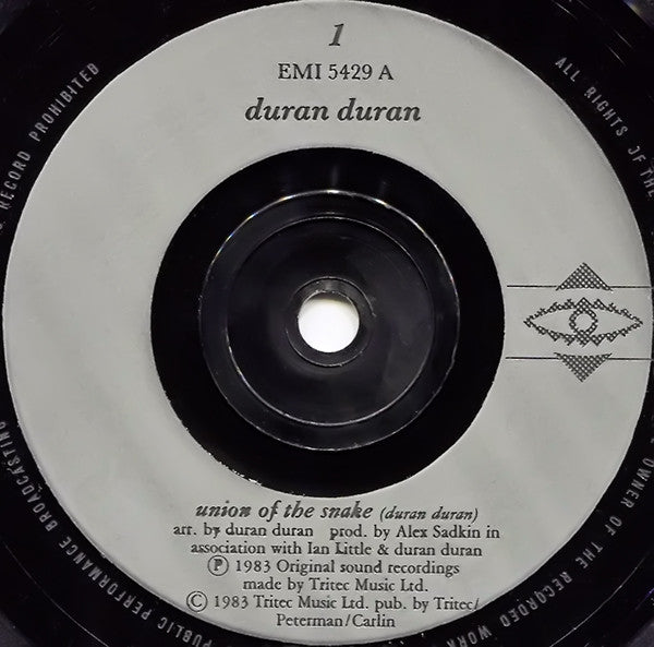 Duran Duran : Union Of The Snake (7", Single, Sil)