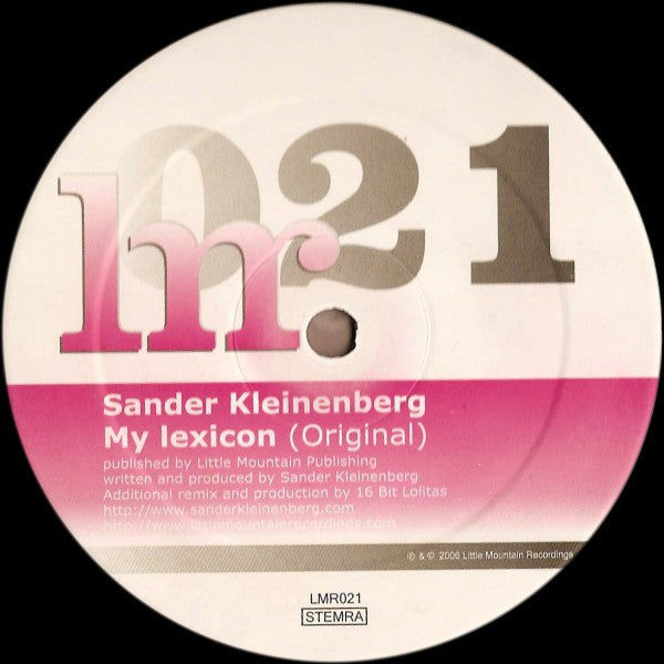 Sander Kleinenberg : My Lexicon (12")
