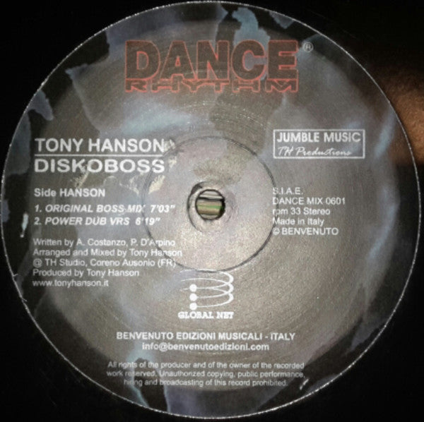 Tony Hanson / Van Deross Feat. Aida Cooper : Diskoboss / The Power And The Glory (12")