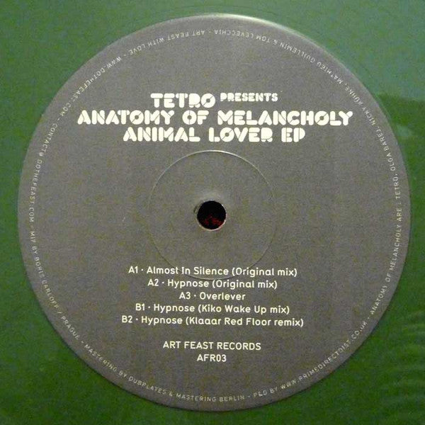 Tetro Presents Anatomy Of Melancholy : Animal Lover EP (12", EP, Gre)