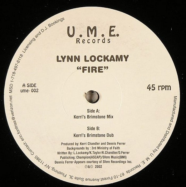 Lynn Lockamy : Fire (12")