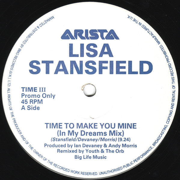 Lisa Stansfield : Time To Make You Mine (12", Promo)