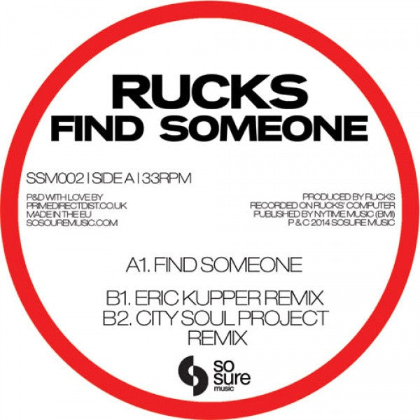 Rucks : Find Someone (12", Single)