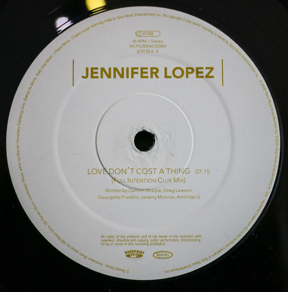 Jennifer Lopez : Love Don't Cost A Thing (12")