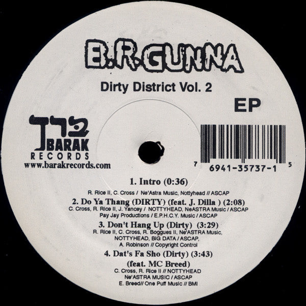 B.R. Gunna : Dirty District Vol. 2 EP (12", EP)