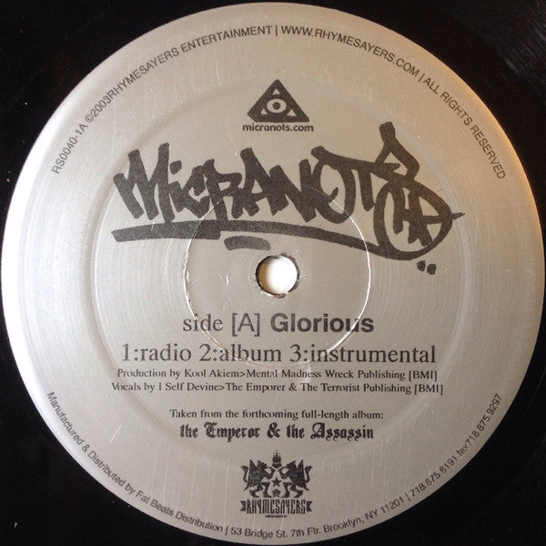 Micranots : Glorious / Heat (12", Advance, Single)