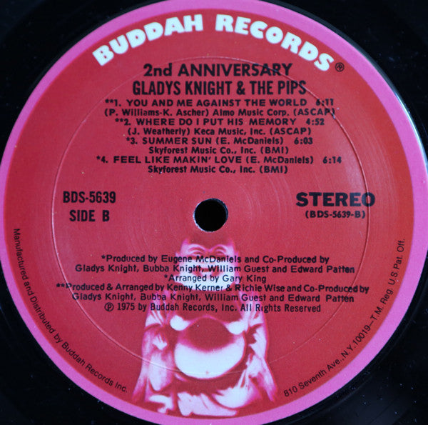 Gladys Knight And The Pips : 2nd Anniversary (LP, Album, Mon)