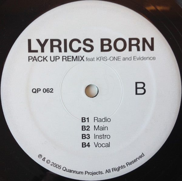 Lyrics Born : I'm Just Raw (12")