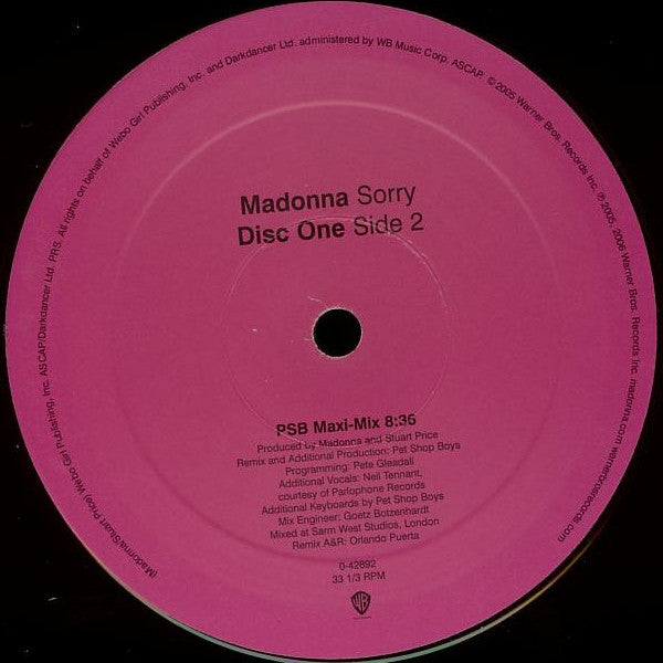 Madonna : Sorry (2x12")