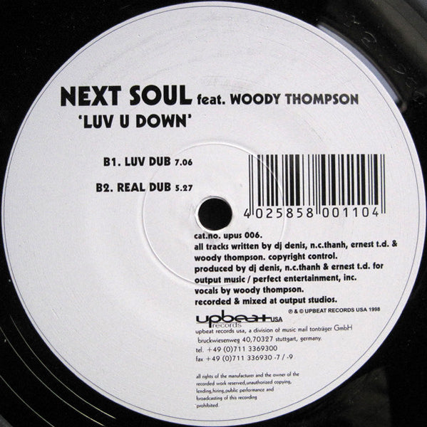 Next Soul Feat. Woody Thompson : Luv U Down (12")