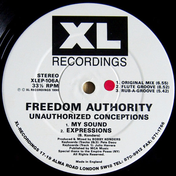 Freedom Authority : Unauthorized Conceptions (12", EP)