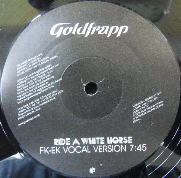 Goldfrapp : Ride A White Horse (12", Single, 1/2)