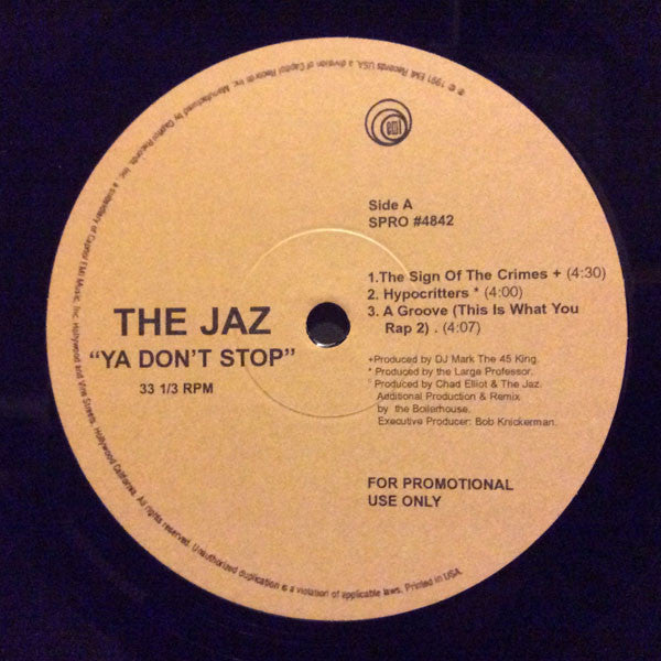 The Jaz : Ya Don't Stop (12", EP, Unofficial)