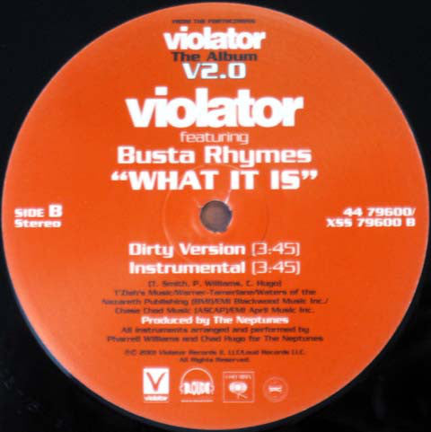 Violator (3) Featuring Busta Rhymes : What It Is (12")