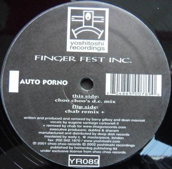 Finger Fest Inc. : Auto Porno (Remixes) (2x12")