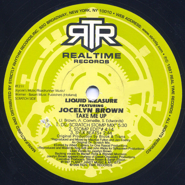 Liquid Measure Featuring Jocelyn Brown : Take Me Up (12")