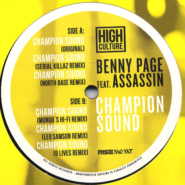 Benny Page Feat. Assassin : Champion Sound (12")