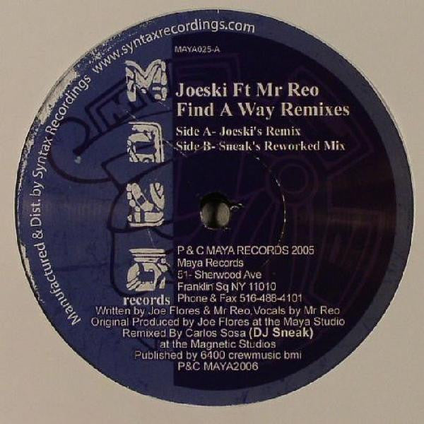 Joeski Ft Mr Reo* : Find A Way (Remixes) (12")