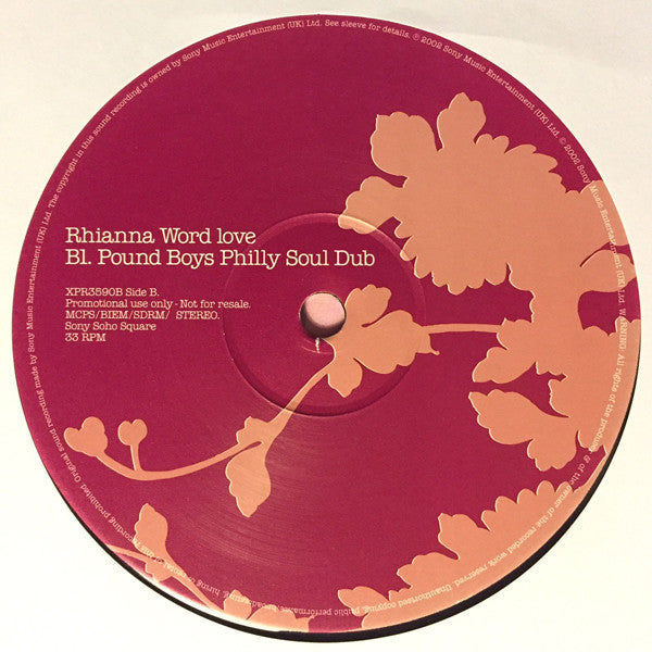 Rhianna : Word Love (Pound Boys Remixes) (12", Promo)