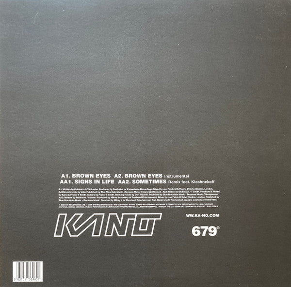 Kano (4) : Brown Eyes / Signs In Life (12")