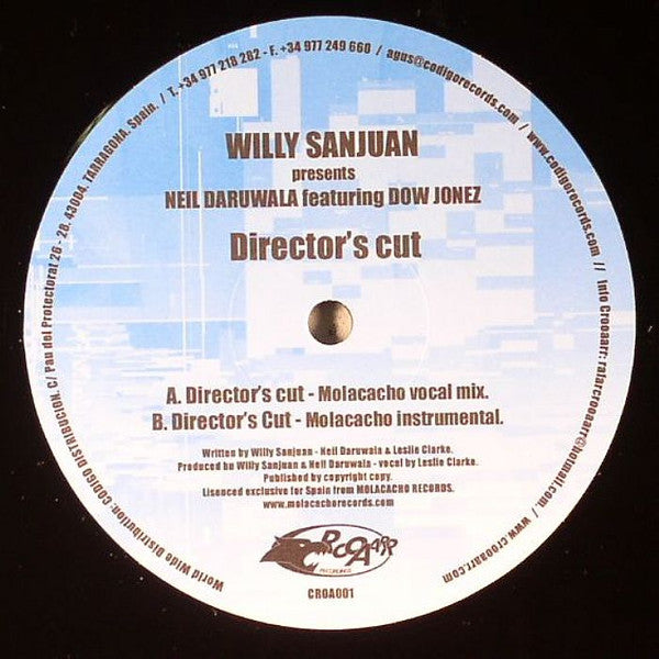 Willy Sanjuan : Director's Cut (12")