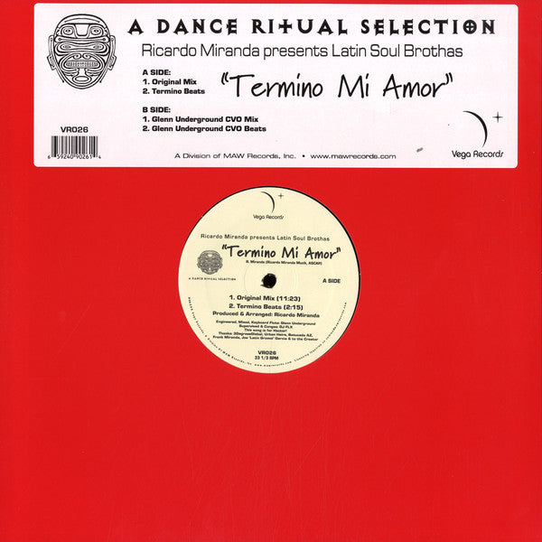 Ricardo Miranda Presents Latin Soul Brothas : Termino Mi Amor (12")