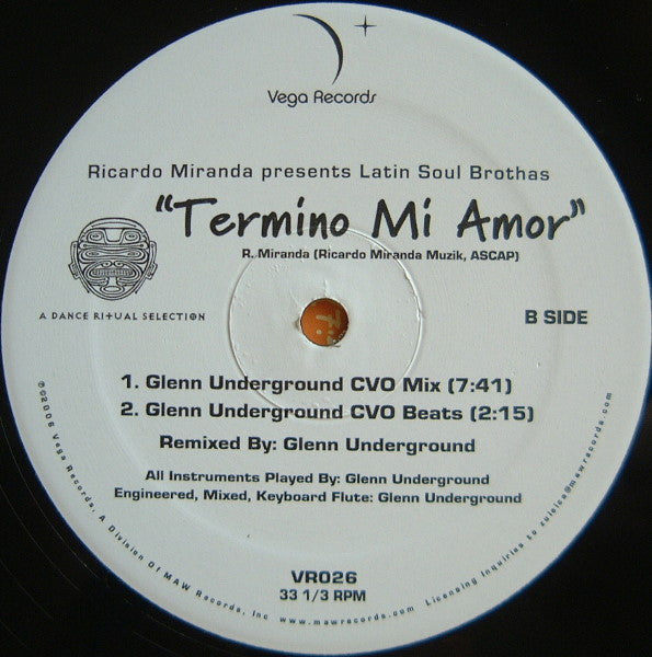 Ricardo Miranda Presents Latin Soul Brothas : Termino Mi Amor (12")