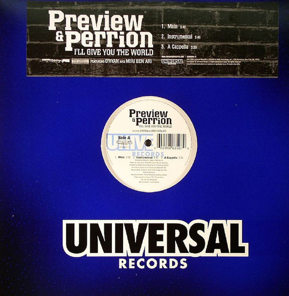 Preview* & Perrion : I'll Give You The World (12")