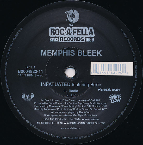 Memphis Bleek : Infatuated (12", Single)