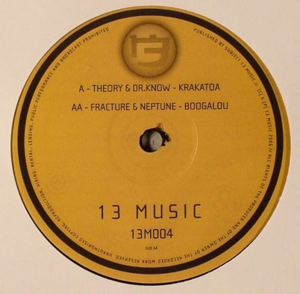 Theory (3) & Dr. Know (4) / Fracture & Neptune : Krakatoa / Boogalou (12")