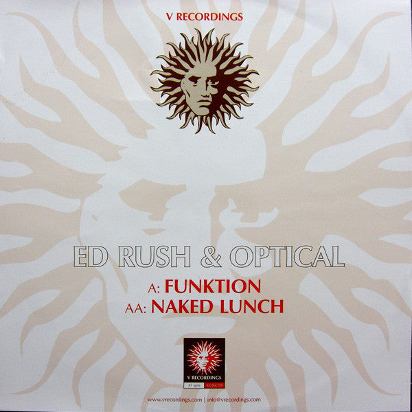 Ed Rush & Optical : Funktion / Naked Lunch (12", Ltd, RE, Ora)
