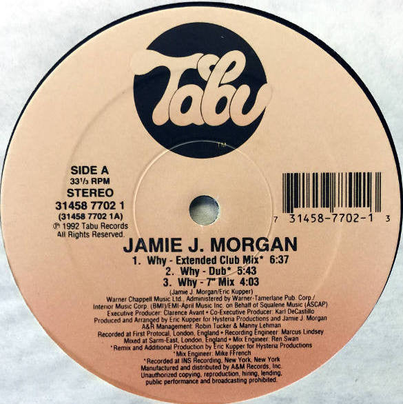 Jamie J. Morgan : Why (12")
