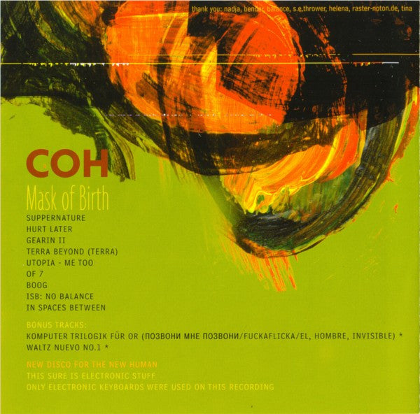 CoH : Mask Of Birth (CD, Album, RE, RM, Car)