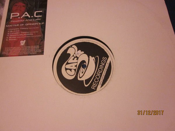 P.A.C : Matter Of Opinion E.P. (12", EP)