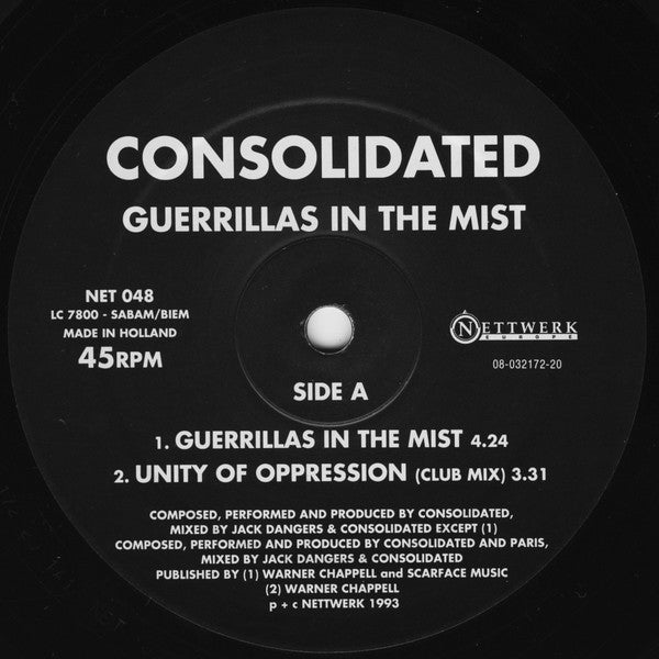 Consolidated : Guerrillas In The Mist (12")