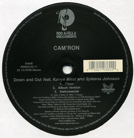 Cam'ron : Down And Out (12")