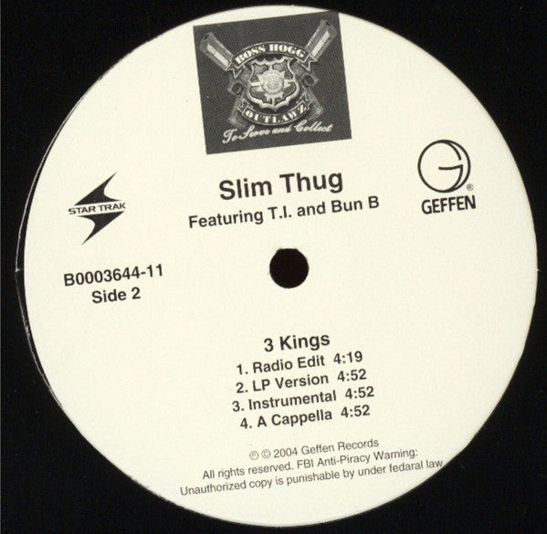 Slim Thug : I Ain't Heard Of That / 3 Kings (12")