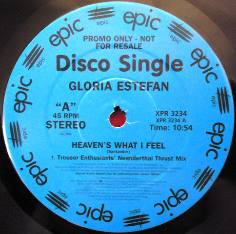 Gloria Estefan : Heaven's What I Feel (12", Single, Promo)
