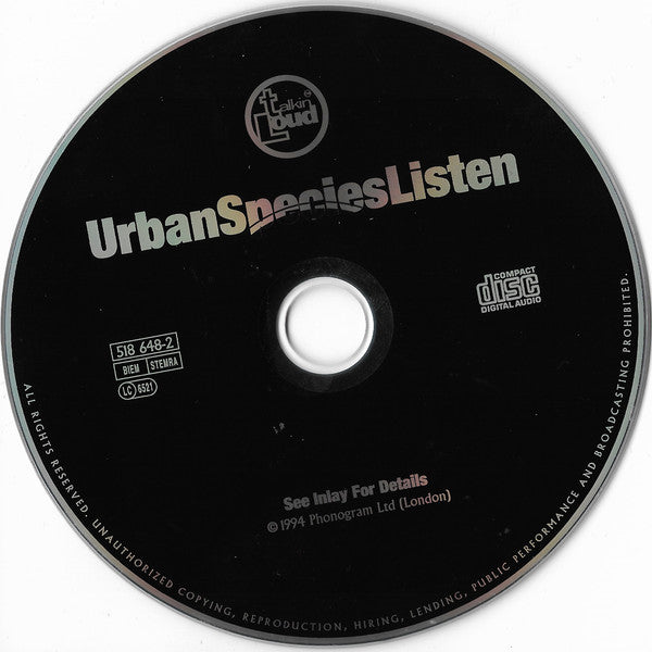 Urban Species : Listen (CD, Album)