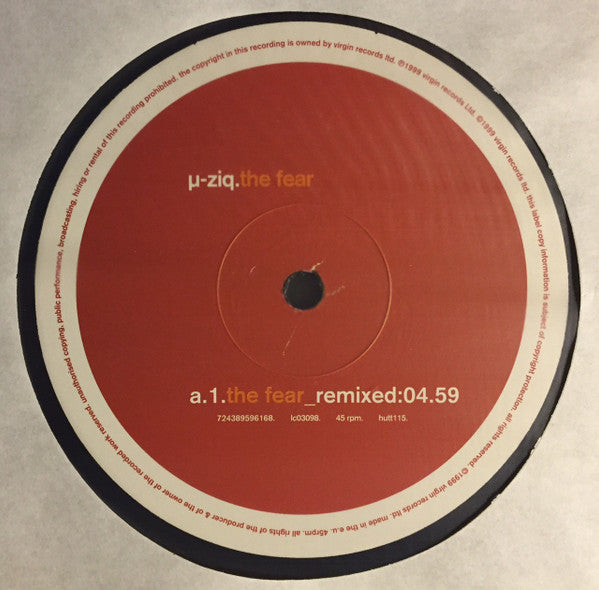 µ-Ziq : The Fear (12", Single)