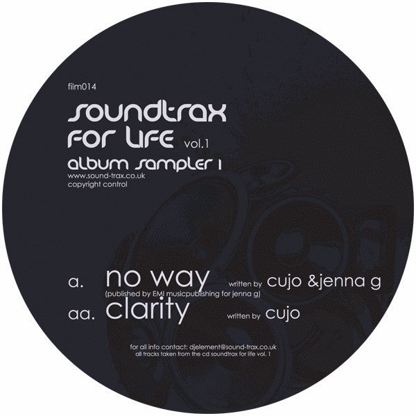 Cujo (2) : Soundtrax For Life Vol. 1 (Album Sampler 1) (12", Ltd, Smplr)