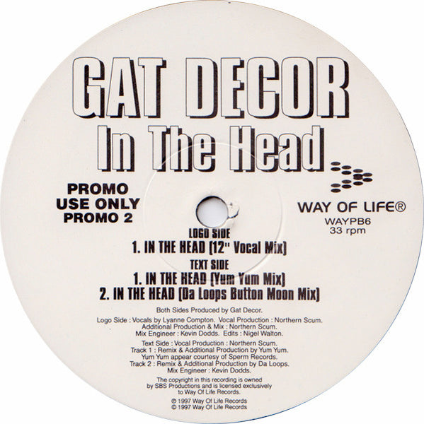 Gat Decor : In The Head (2x12", Single, Promo)