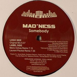 Mad'ness : Somebody (12")